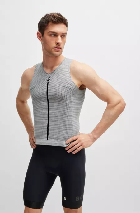 BOSS x ASSOS sleeveless base layer in ultra-light yarn