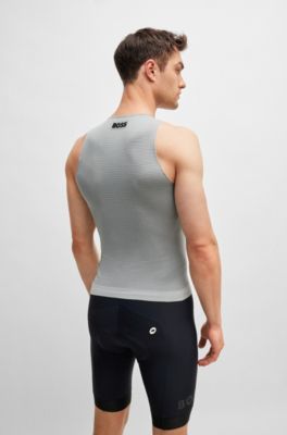 BOSS x ASSOS sleeveless base layer in ultra-light yarn, Light Grey