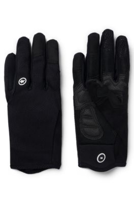 BOSS x ASSOS supportive full-finger gloves with 3D mesh palm, Black