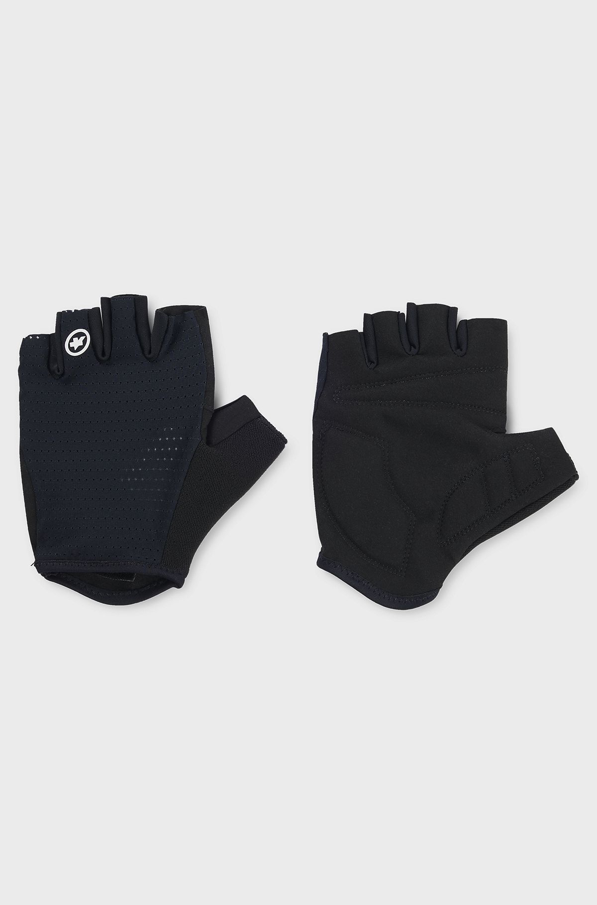 BOSS x ASSOS fingerless cycling gloves with padded palm, Black