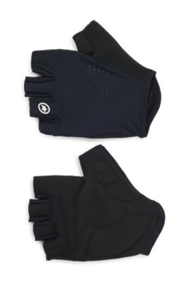 BOSS x ASSOS fingerless cycling gloves with padded palm, Black