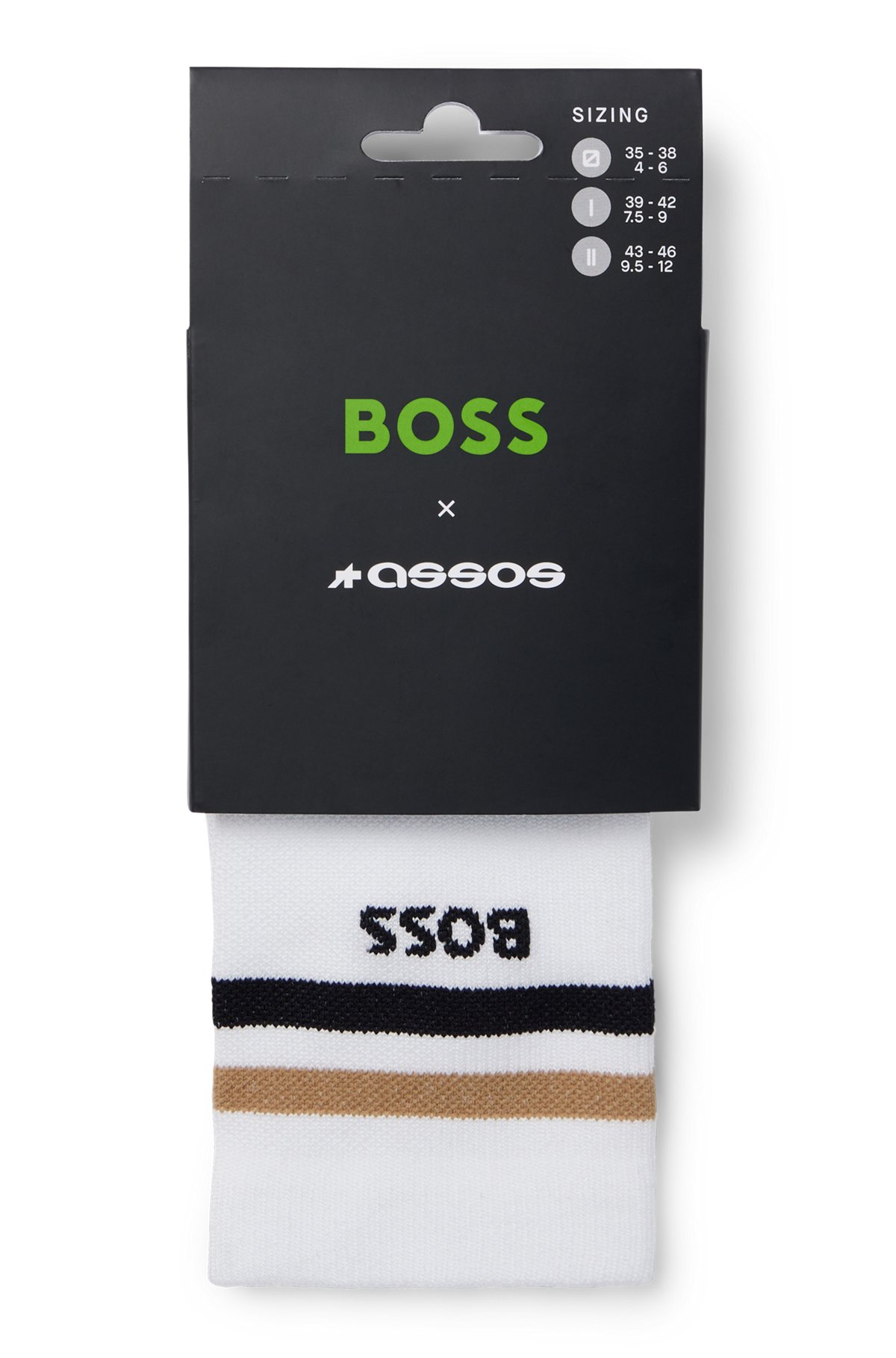 BOSS x ASSOS クイックドライソックス シームレスコンストラクション, ホワイト