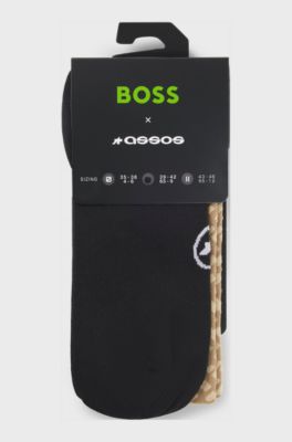 BOSS x ASSOS moisture-wicking cycling socks with seamless construction, Beige