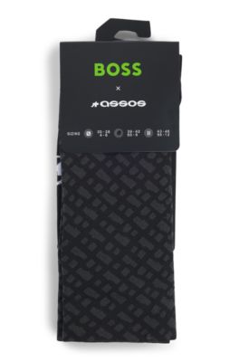 BOSS x ASSOS moisture-wicking cycling socks with seamless construction, Black