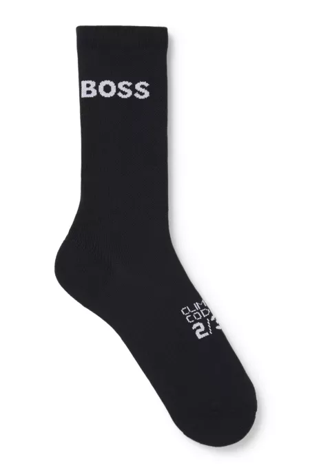 BOSS x ASSOS black lightly insulated cycling socks