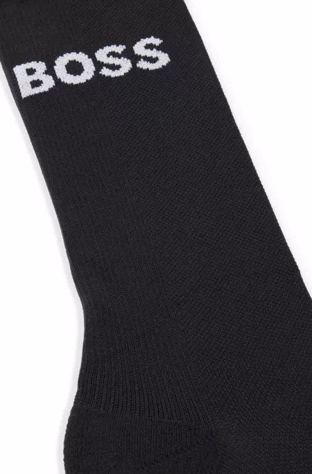 BOSS x ASSOS black lightly insulated cycling socks