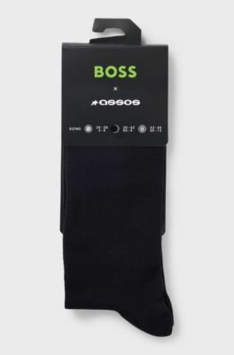 BOSS x ASSOS black lightly insulated cycling socks, Black