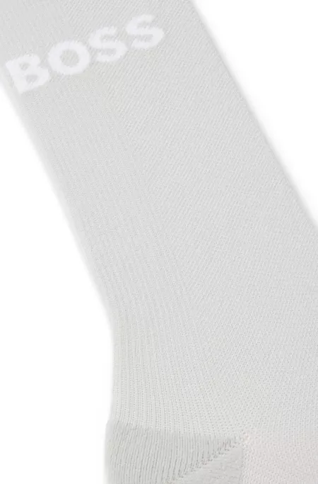 BOSS x ASSOS beige lightly insulated cycling socks