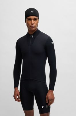 BOSS x ASSOS isolerende t&aelig;tsiddende hue med s&oslash;ml&oslash;s konstruktion, Sort