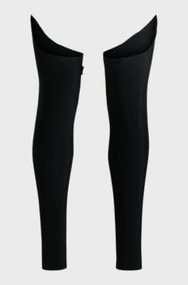 BOSS x ASSOS thermal leg warmers with logo details, Black