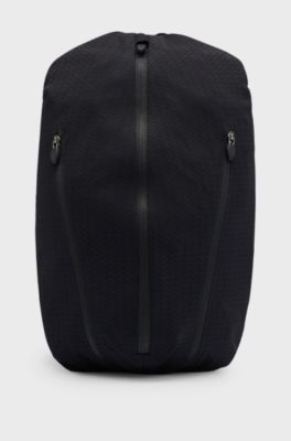 BOSS x ASSOS waterproof spider bag with reflective detailing, Black