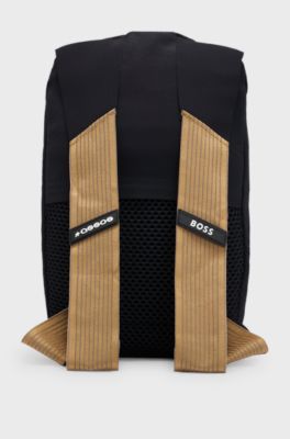 BOSS x ASSOS waterproof spider bag with reflective detailing, Black