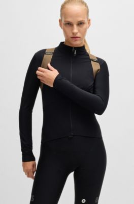 BOSS x ASSOS waterproof spider bag with reflective detailing, Black