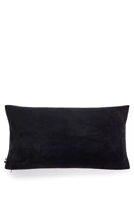 Logo-embroidered cushion cover in a cotton blend