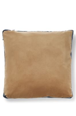 Velvet cushion cover with Double B monogram, Light Beige