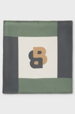 Jacquard cushion cover with whipstitching, Dark Grey