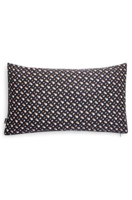 Funda de coj&iacute;n de seda con estampado de monogramas, Fantas&iacute;a