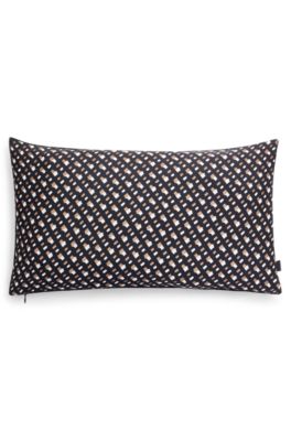 Funda de coj&iacute;n de seda con estampado de monogramas, Fantas&iacute;a
