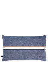 Waterproof outdoor cushion cover with signature stripe, Blue