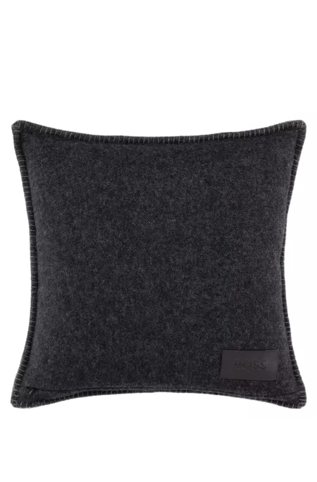 Wool-blend cushion cover with Double B monogram