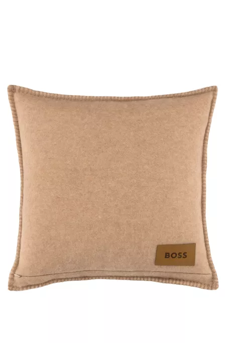 Wool-blend cushion cover with Double B monogram