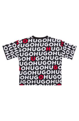 キッズ Tシャツ コットン オールオーバー ロゴプリント, パターン