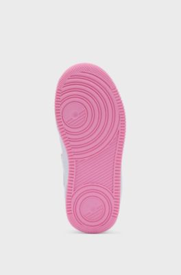 Baskets en mesh et similicuir pour enfant, Blanc