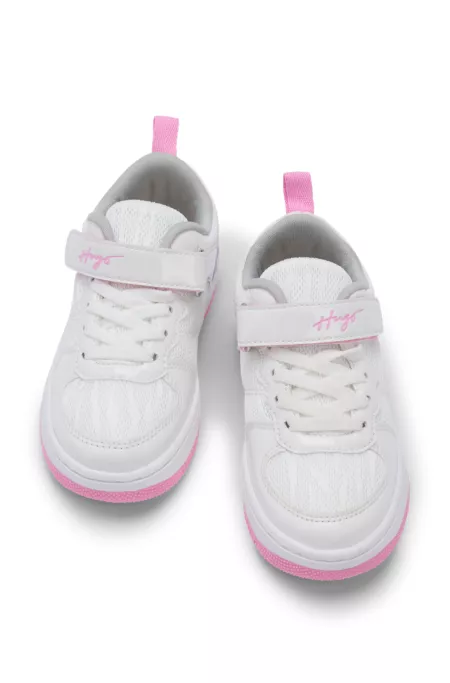 Baskets en mesh et similicuir pour enfant