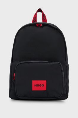Sac &agrave; dos en toile avec logos pour enfant, Noir