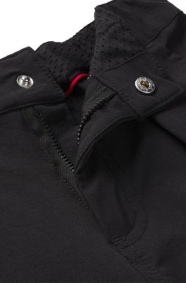 Kids' cargo trousers with branded pocket trims, Black