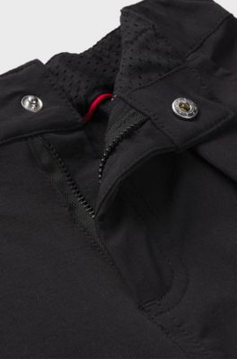 Kids' cargo trousers with branded pocket trims, Black