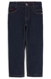 Regular-fit jeans voor kinderen van blauw denim, Donkerblauw