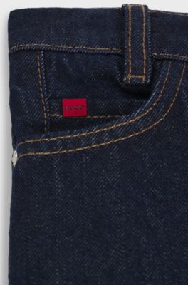 Kids' regular-fit jeans in blue denim, Dark Blue