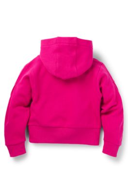 Kids' cotton-blend hoodie with varsity-style logo, Pink