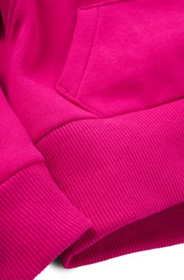 Kids' cotton-blend hoodie with varsity-style logo, Pink