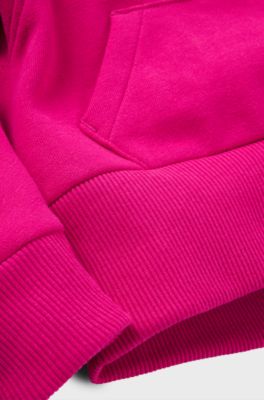 Kids' cotton-blend hoodie with varsity-style logo, Pink