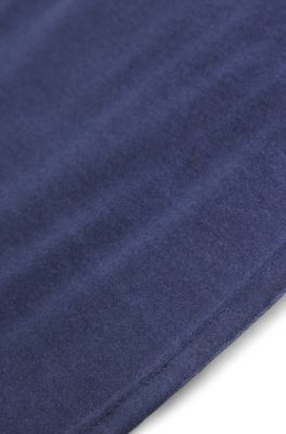 Kids' T-shirt in lustrous fabric with varsity-style logo, Dark Blue