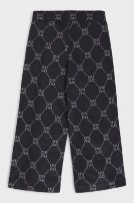Loose-Fit Kids-Jogginghose mit Stack-Logo-Print, Gemustert