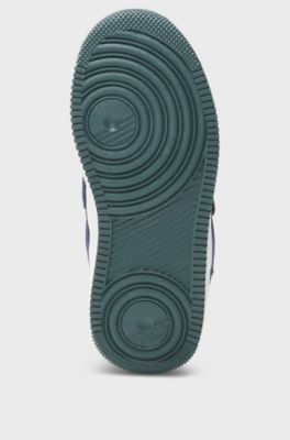 Kids' mixed-material trainers with mesh tongue, White