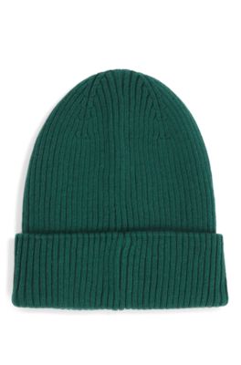 키즈 레드 로고 라벨 니트 비니, 그린