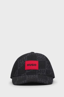 Kids-Cap aus Canvas mit Stack-Logos und Logo-Label, Schwarz