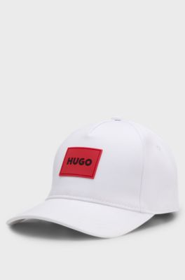 Casquette en twill de coton avec badge logot&eacute; pour enfant, Blanc