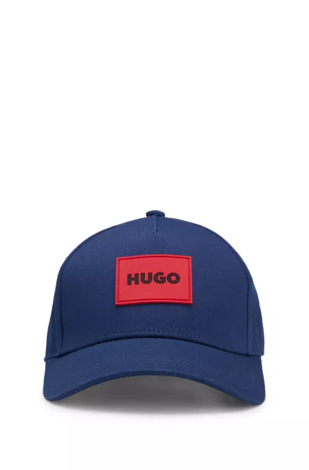 Casquette en twill de coton avec badge logoté pour enfant