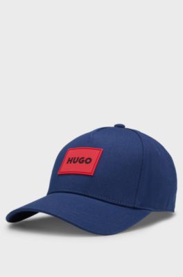 Kids' cap in cotton twill with logo badge, Dark Blue