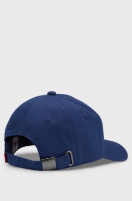Casquette en twill de coton avec badge logot&eacute; pour enfant, Bleu fonc&eacute;