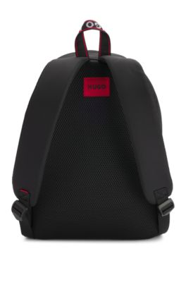 Kids' backpack with stacked logo, Black