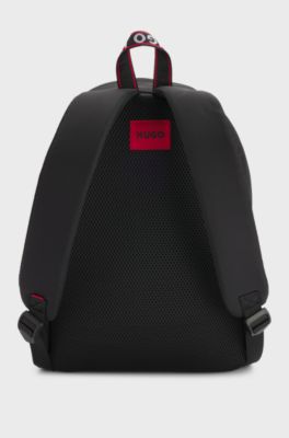 Kids' backpack with stacked logo, Black