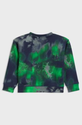 Felpa per bambini in misto cotone con stampa all-over, A disegni