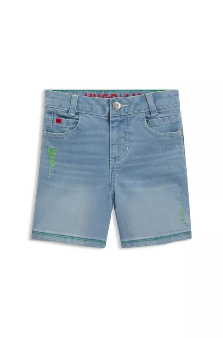 Short Loose en denim bleu pour enfant