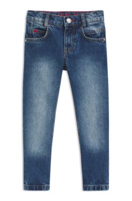 Regular-fit jeans voor kinderen van blauw denim, Blauw